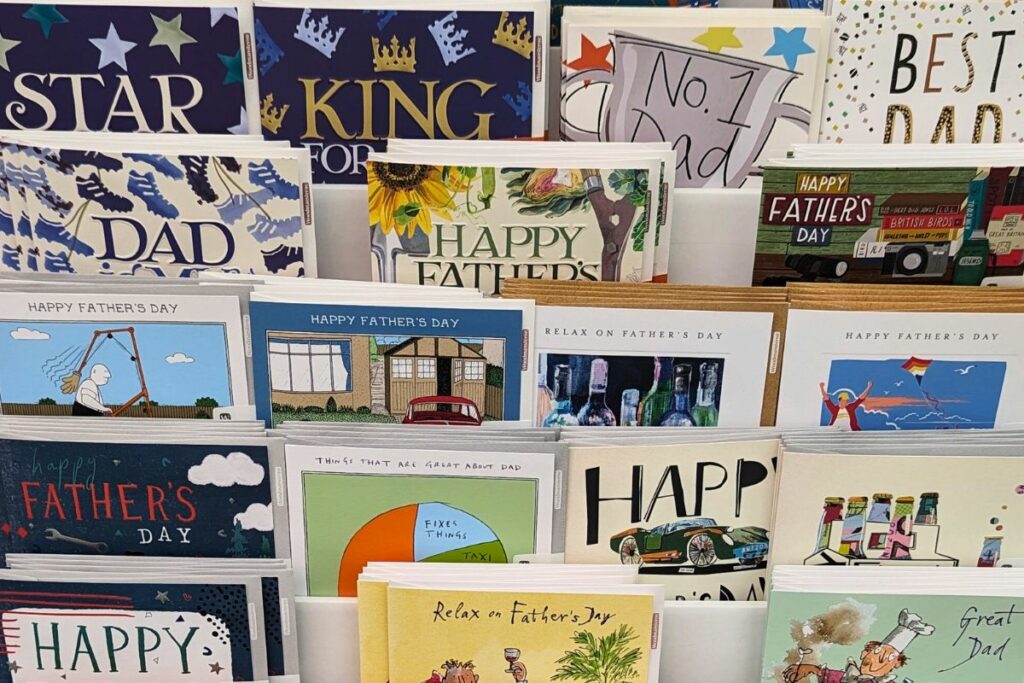 Father's Day cards and gift ideas at Hilltop Garden Centre Essex