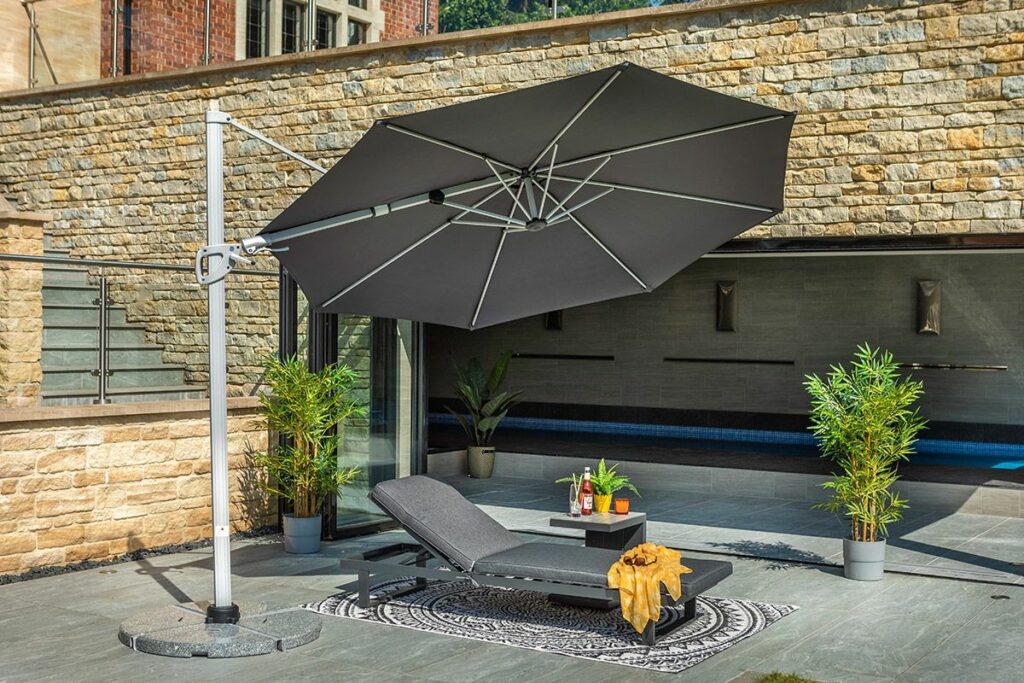 Pacific Cantilever Parasol at Hilltop Garden Centre Clacton