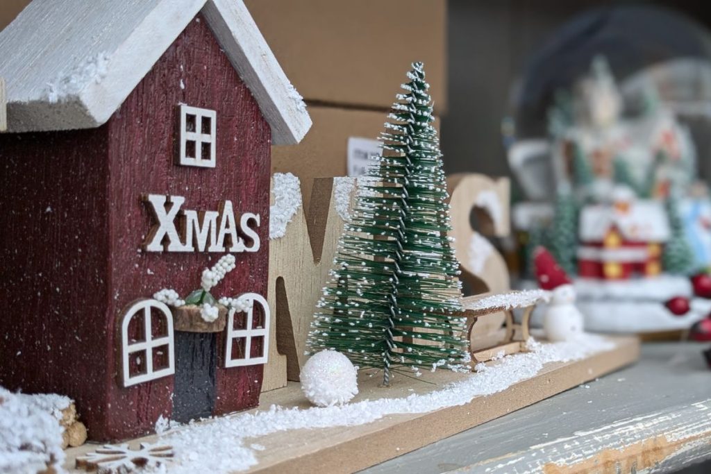 Christmas displays and ornaments