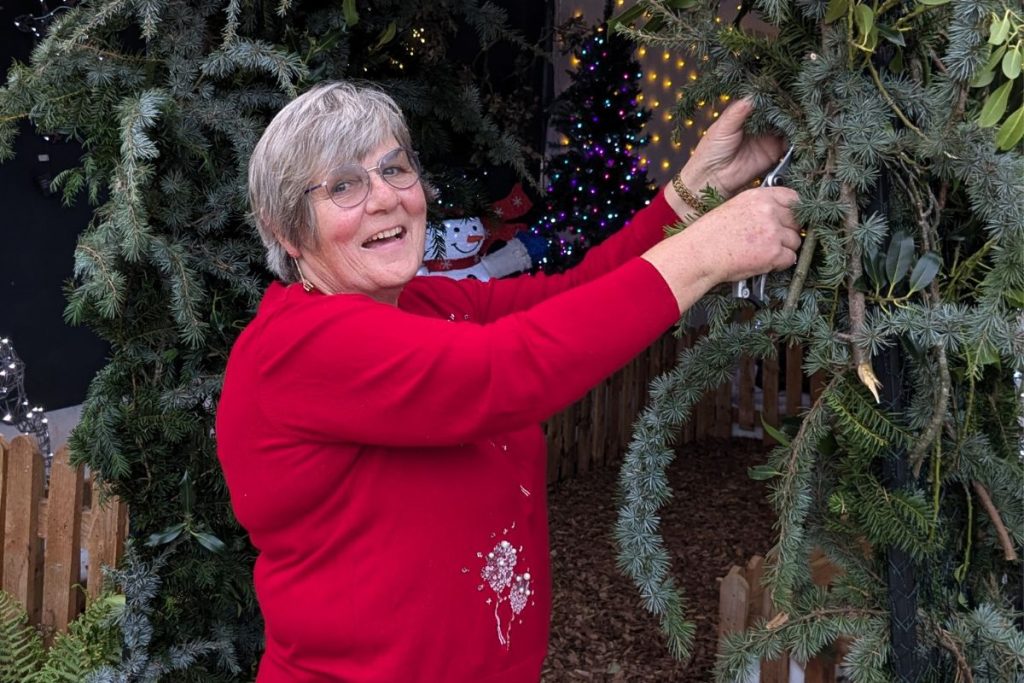 Wreath making workshop at Hilltop Garden Centre Essex