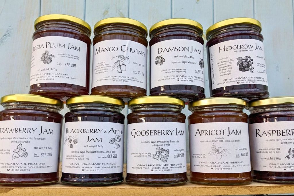 Locally produced jams from Hilltop Garden Centre Essex