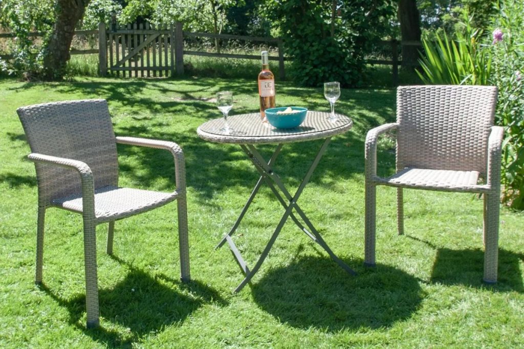 Outdoor table and chairs at Hilltop Garden Centre Clacton